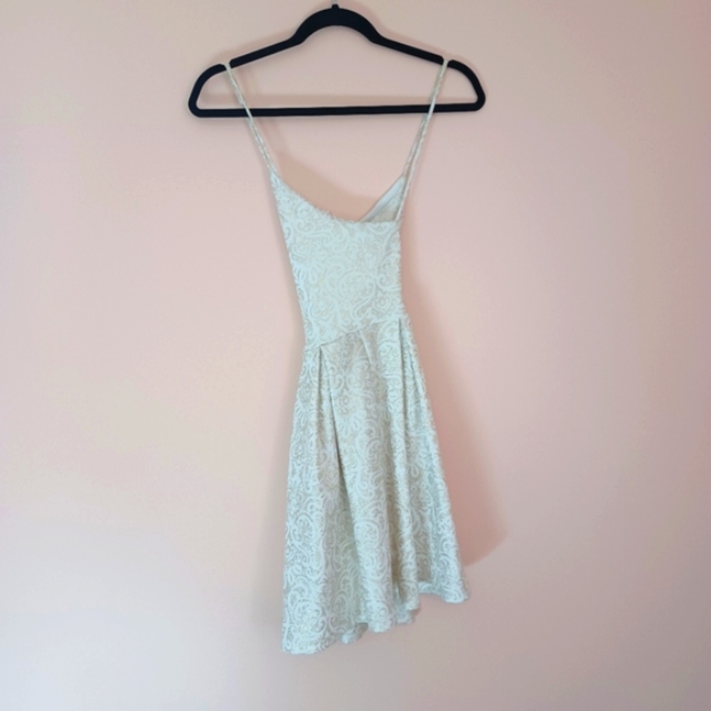 Soprano Metallic Brocade Mini Dress Small - Picture 6 of 8